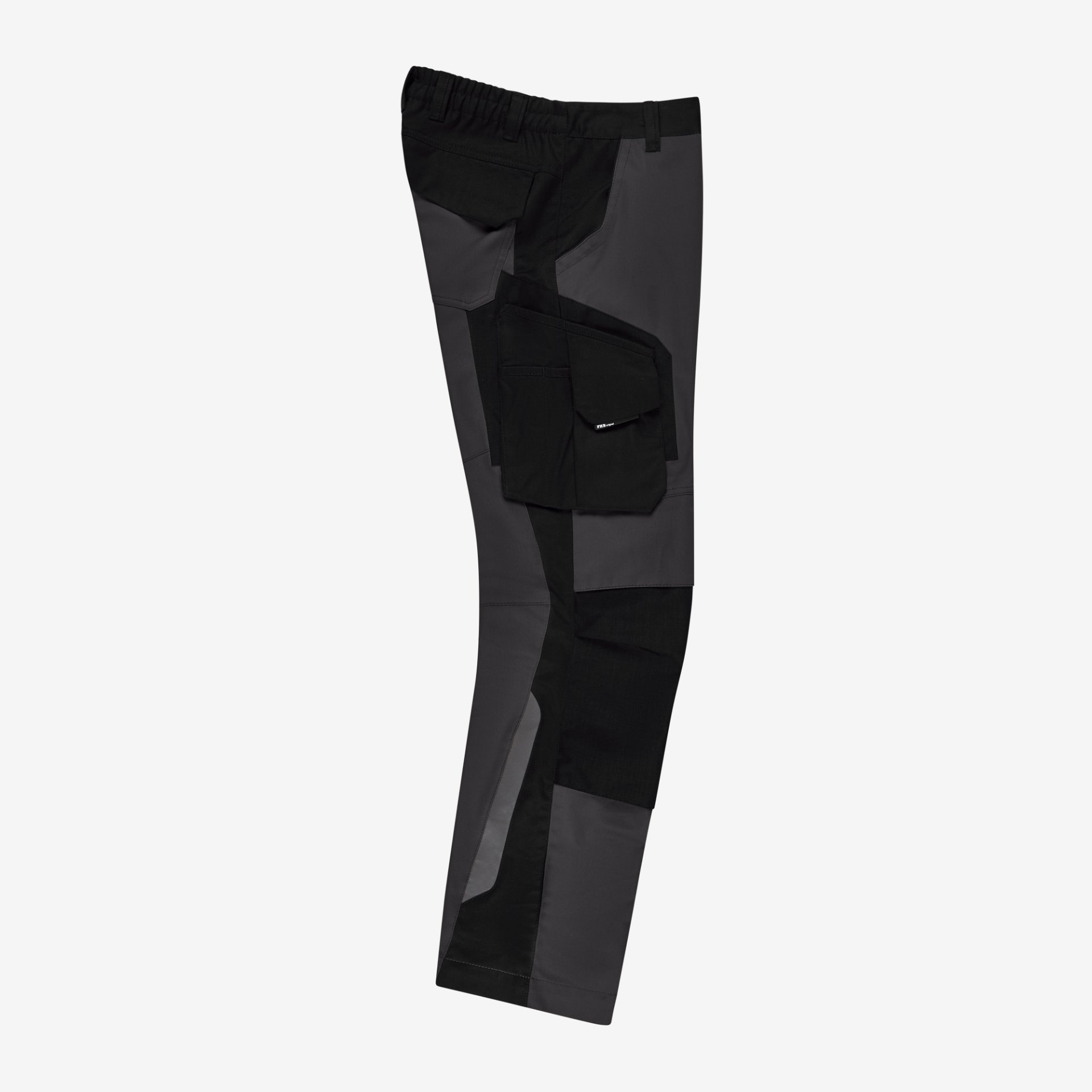 Hose, Cargo, Kniepatch, Stoffmix, Grau/Schwarz