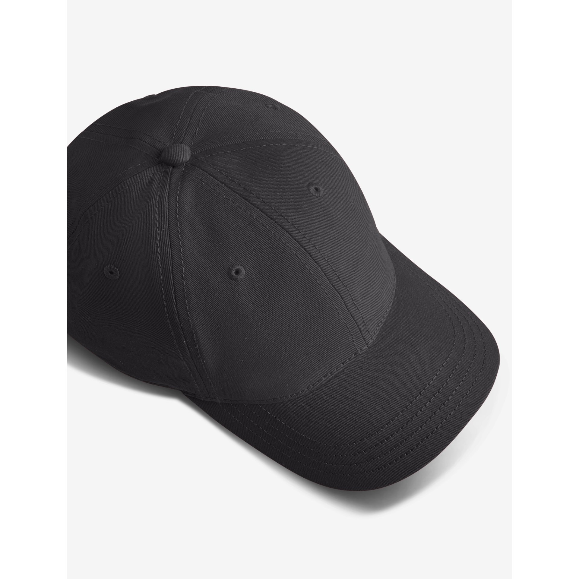Baseballkappe, Schwarz, Baumwolle, 6 Panels, gewaschenes Muster