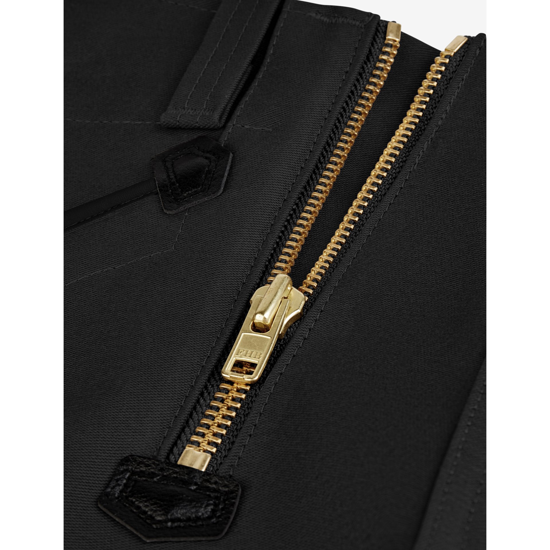 Reißverschluss, Goldfarbener Zipper, Jacke, Schwarz, Nylon