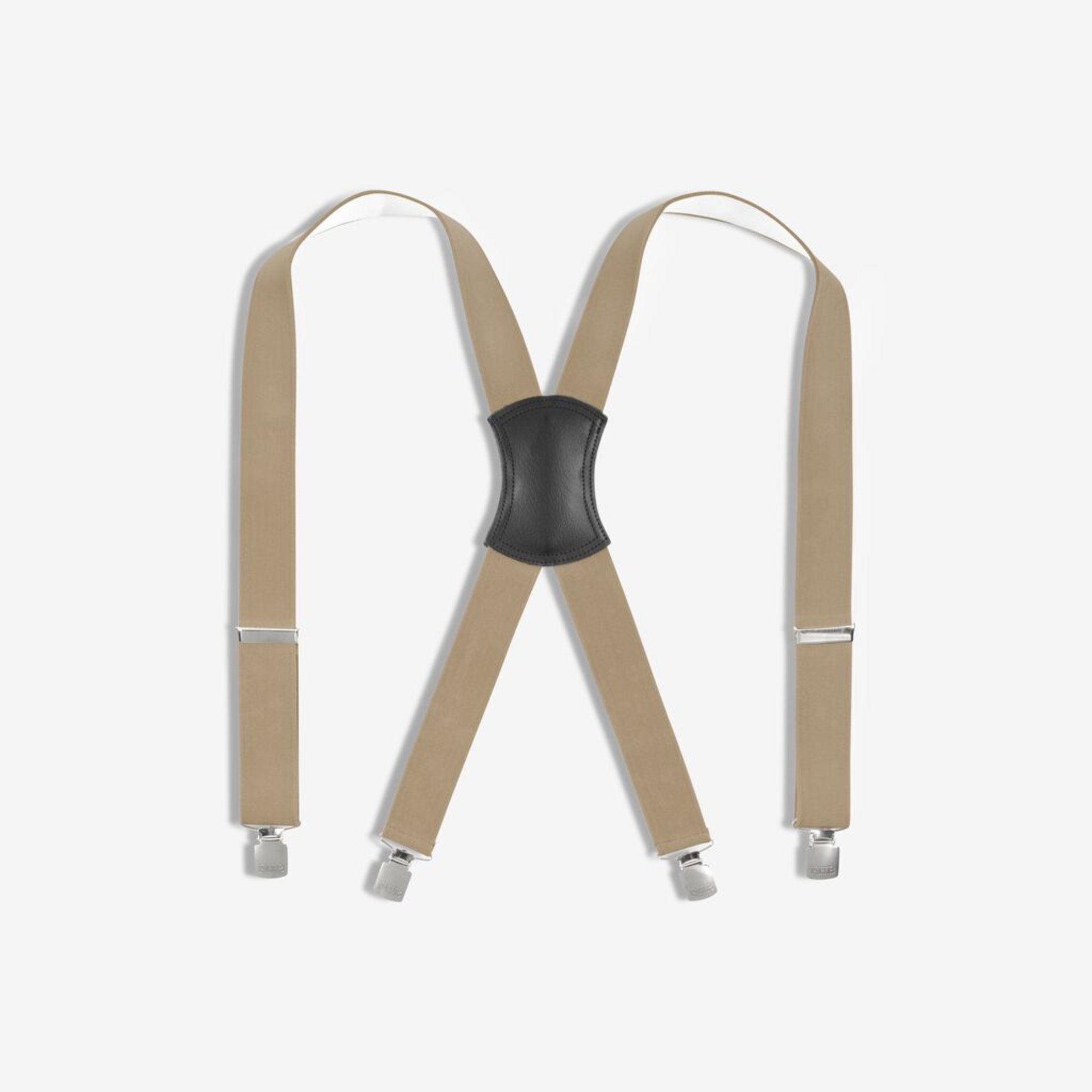 Hosebraces, Hosenträger, Gummiert, Beige, Klette