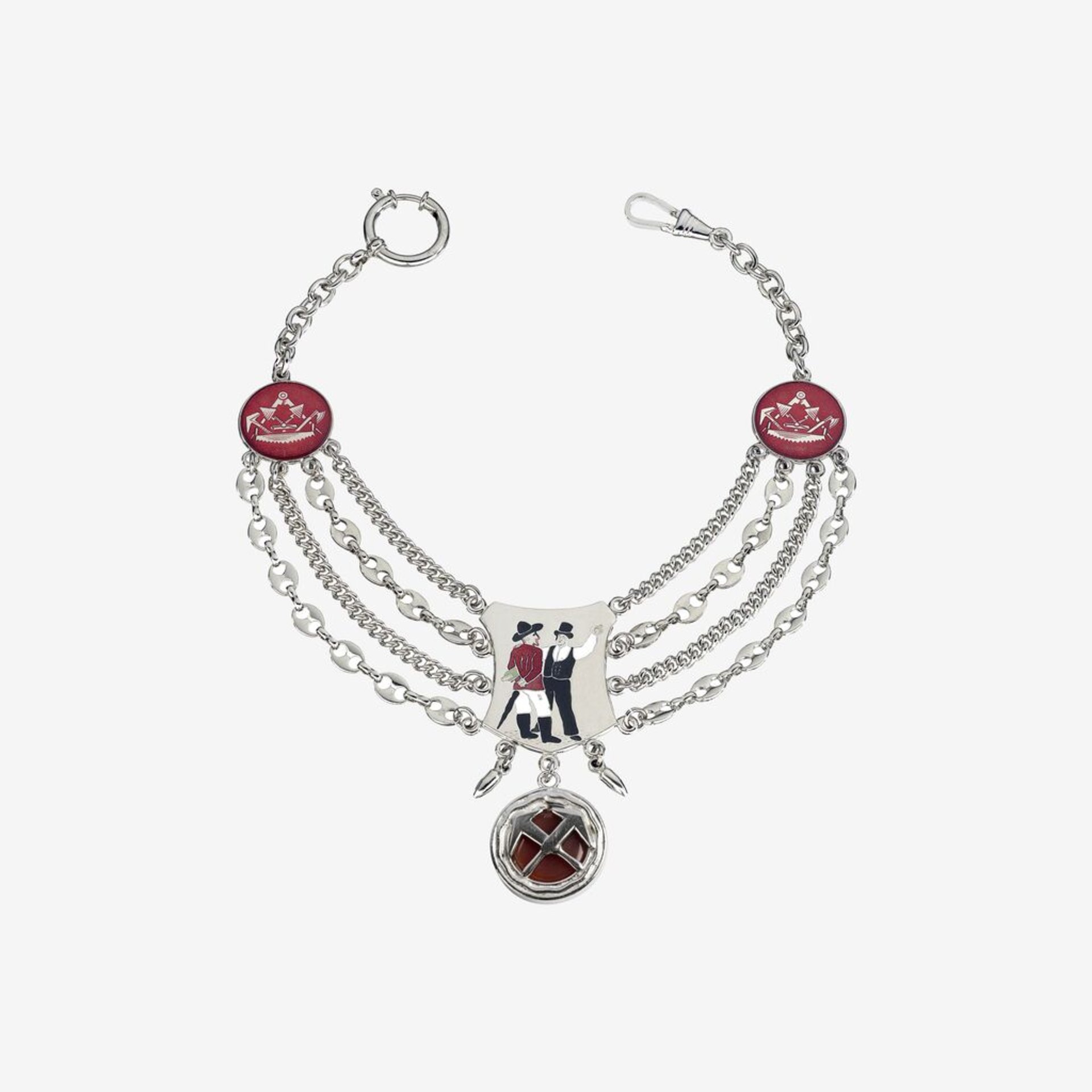 armband, Kette, Anhänger, Silber, Muster: zwei Männer