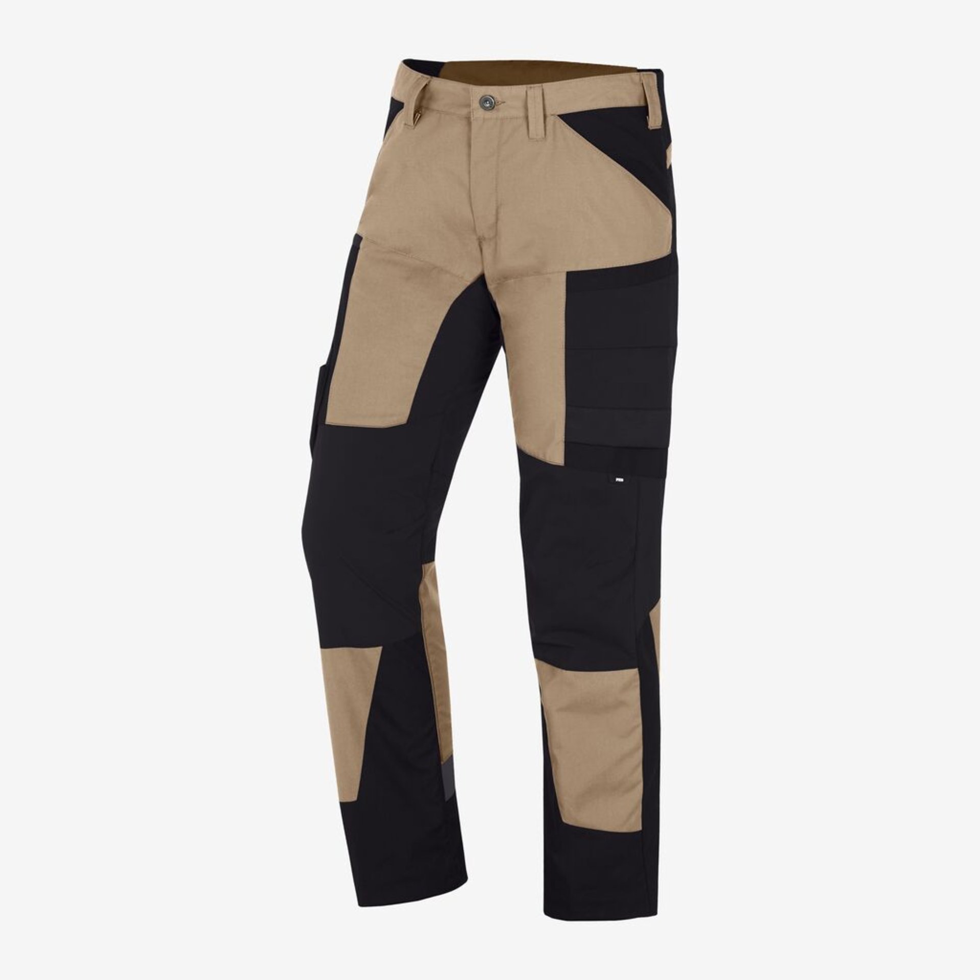 Hose, Farbblocks, Beige, Schwarz, Konstruktionstextur