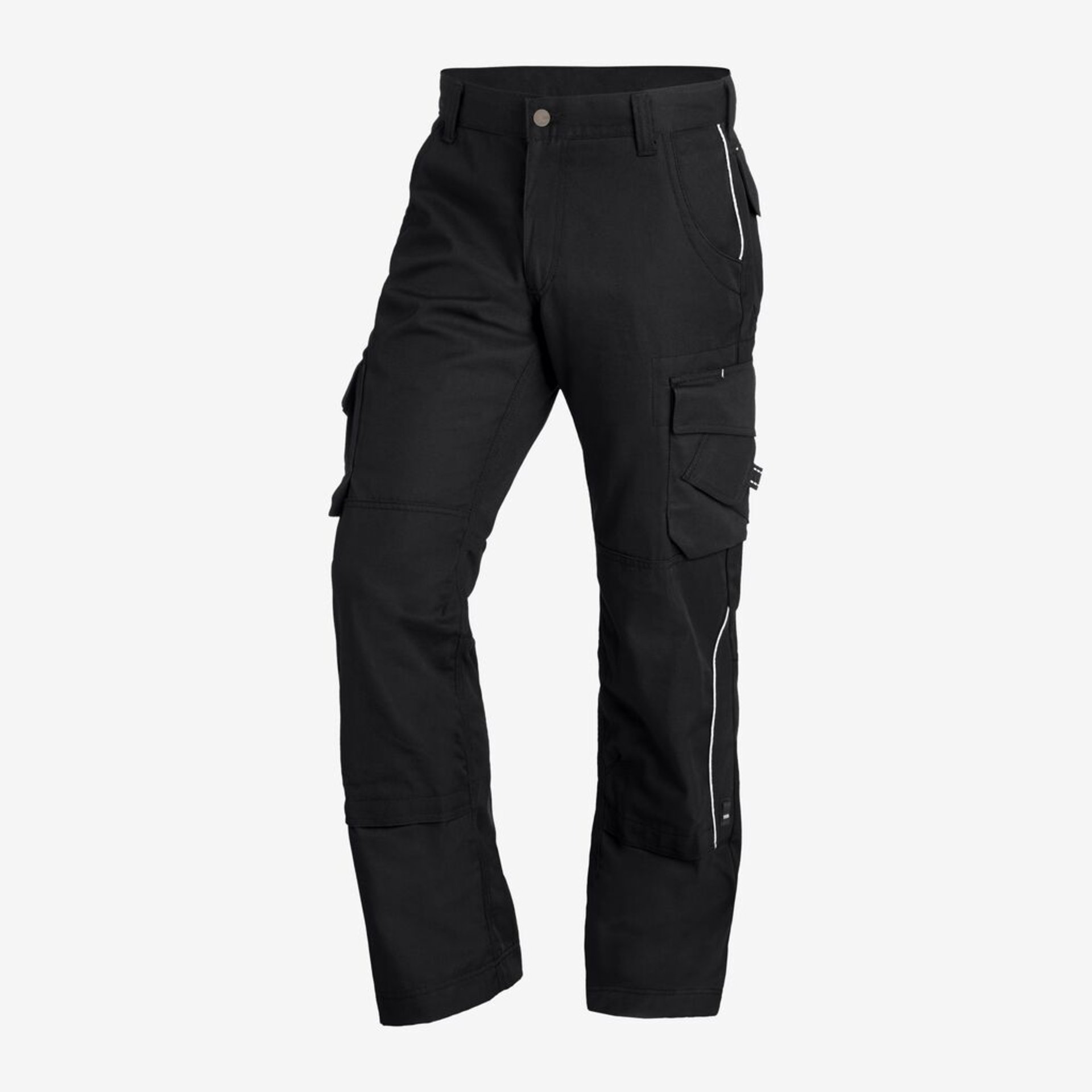 Hose, Cargo-Hose, Schwarz, Knickertaschen, Reißverschluss-Details