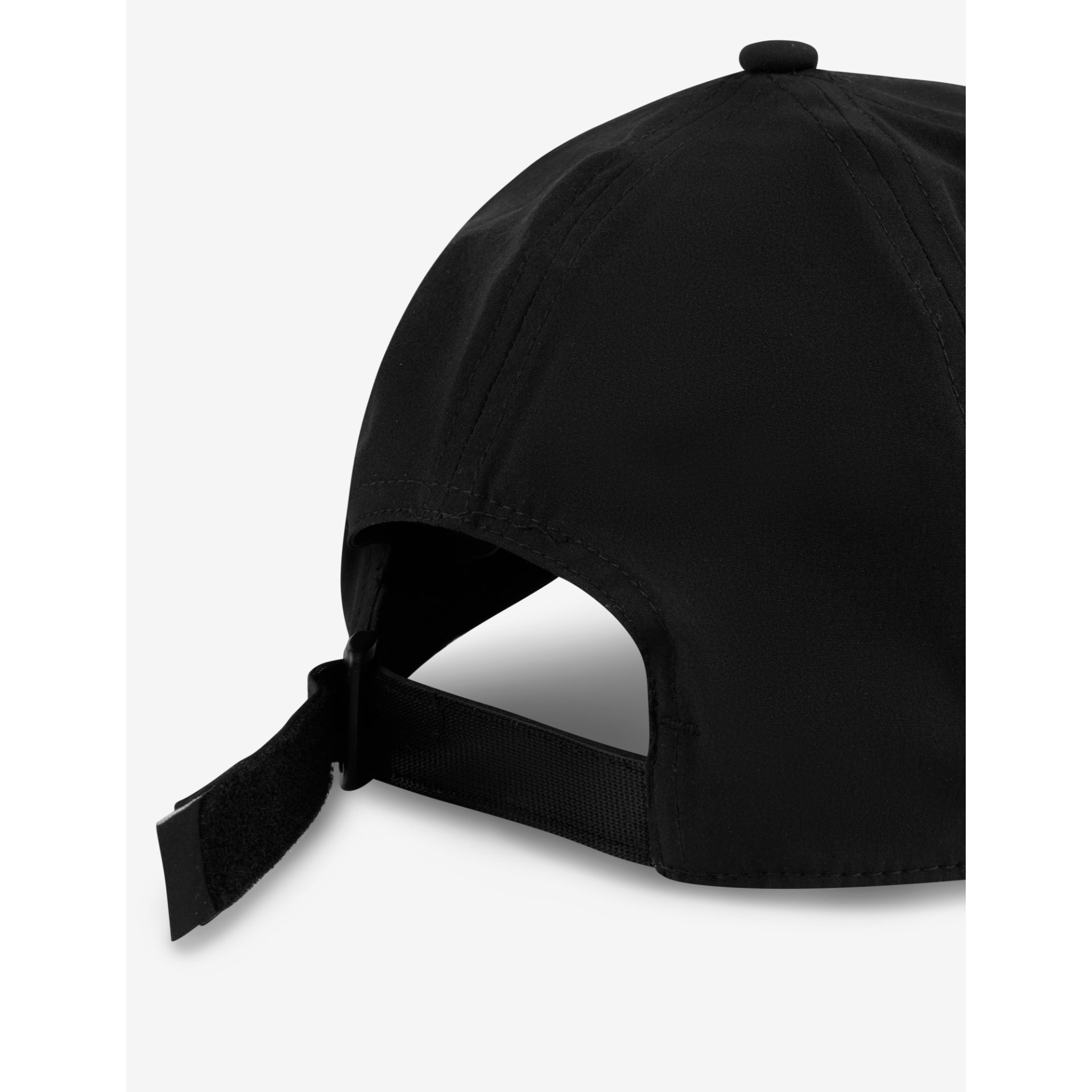 Baseballcap, Verstellbares Band, Schwarz, Rückansicht, Baumwollmischung