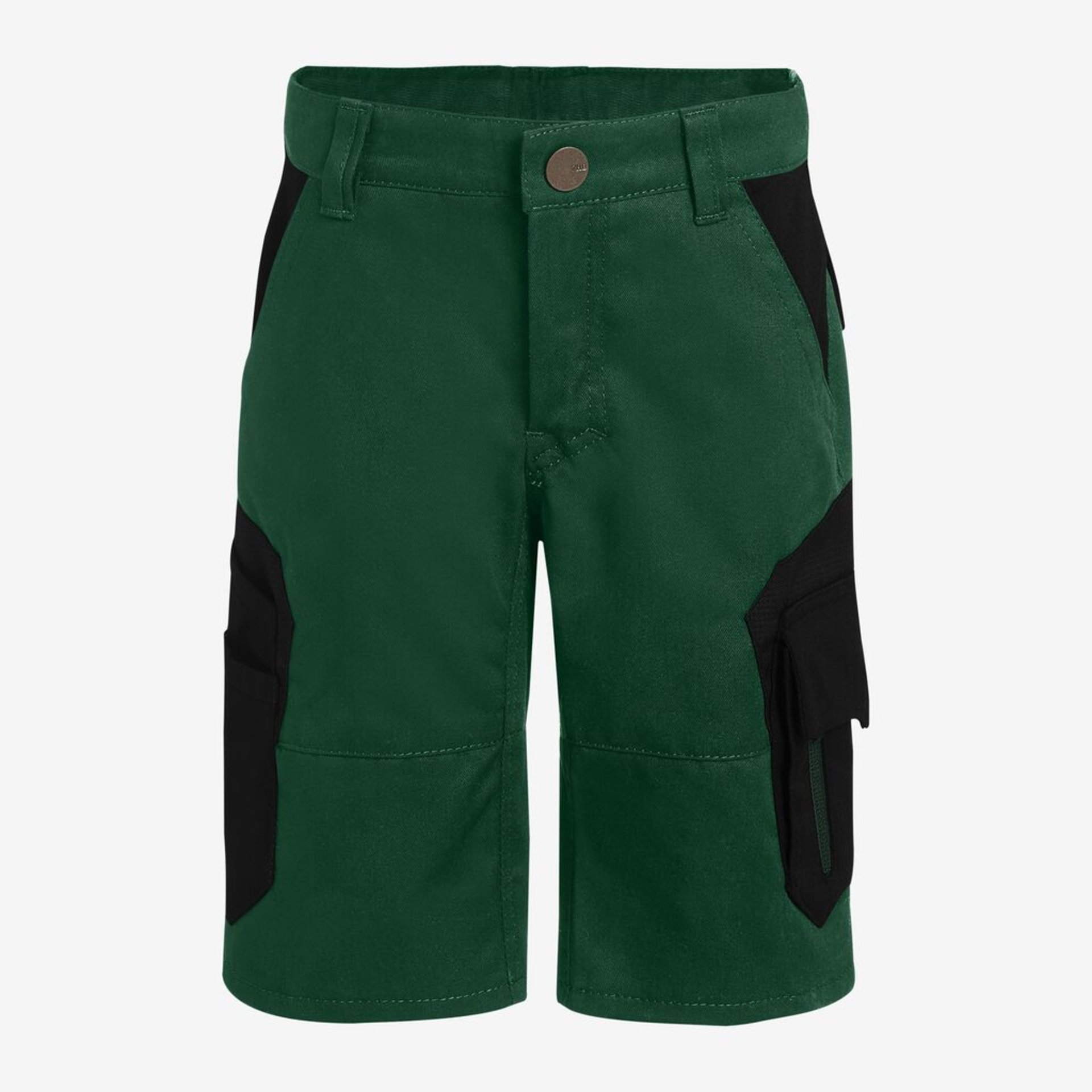 Shorts, Grün, Cargo Shorts, Schwarz-Paneele, Gürtel-Schlaufen