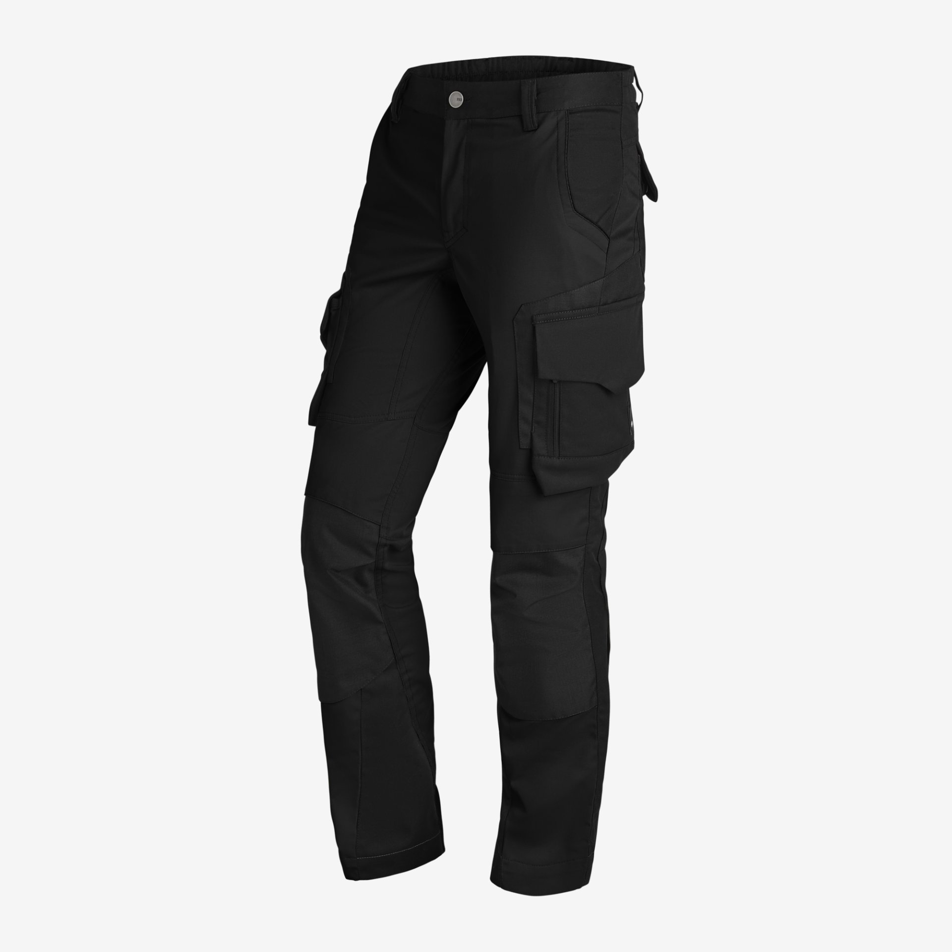 Hose, Cargo, Schwarz, Knietaschen, Gürtelschlaufen