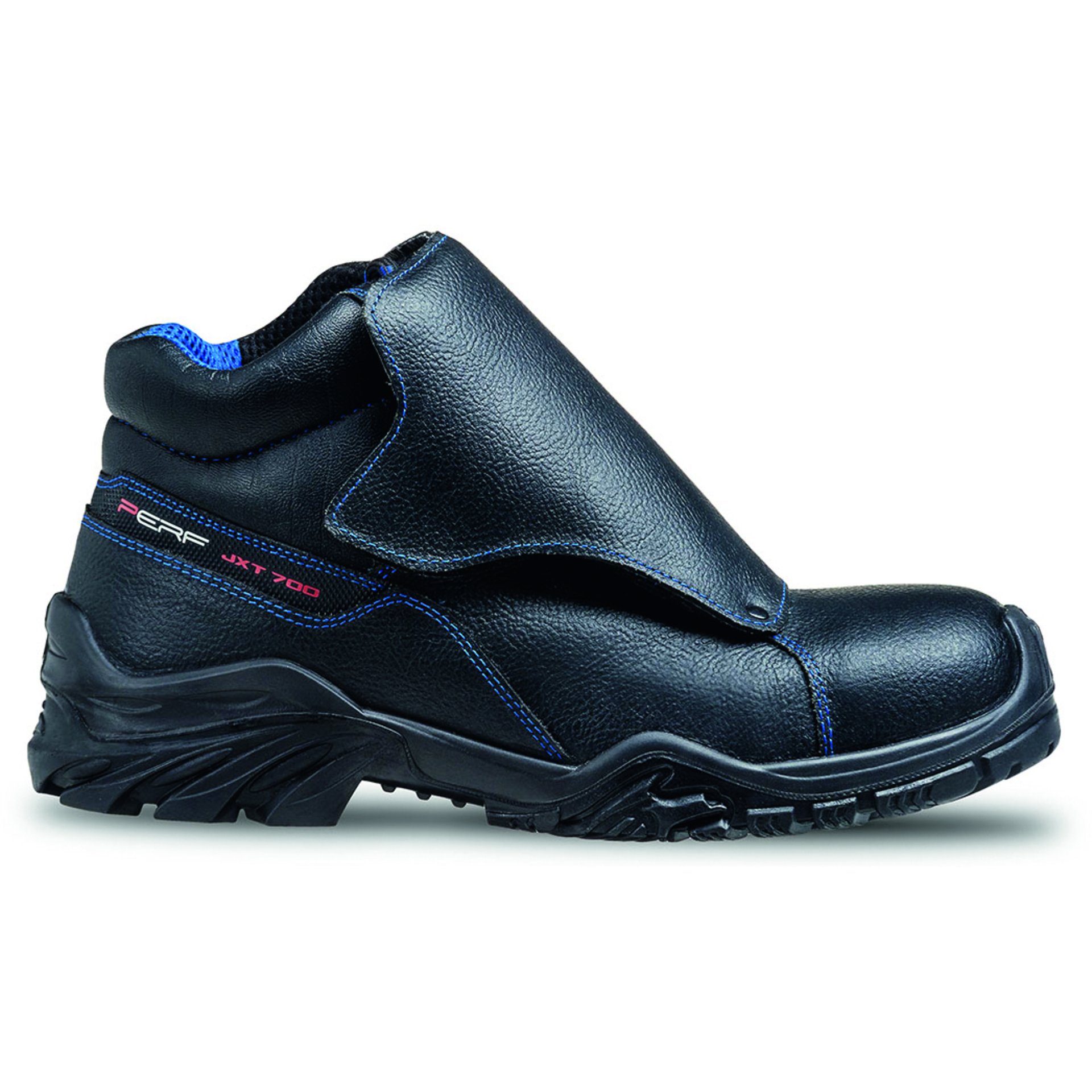 Sicherheitsschuh, Stiefel, Schwarz, Gummizug, Sohle