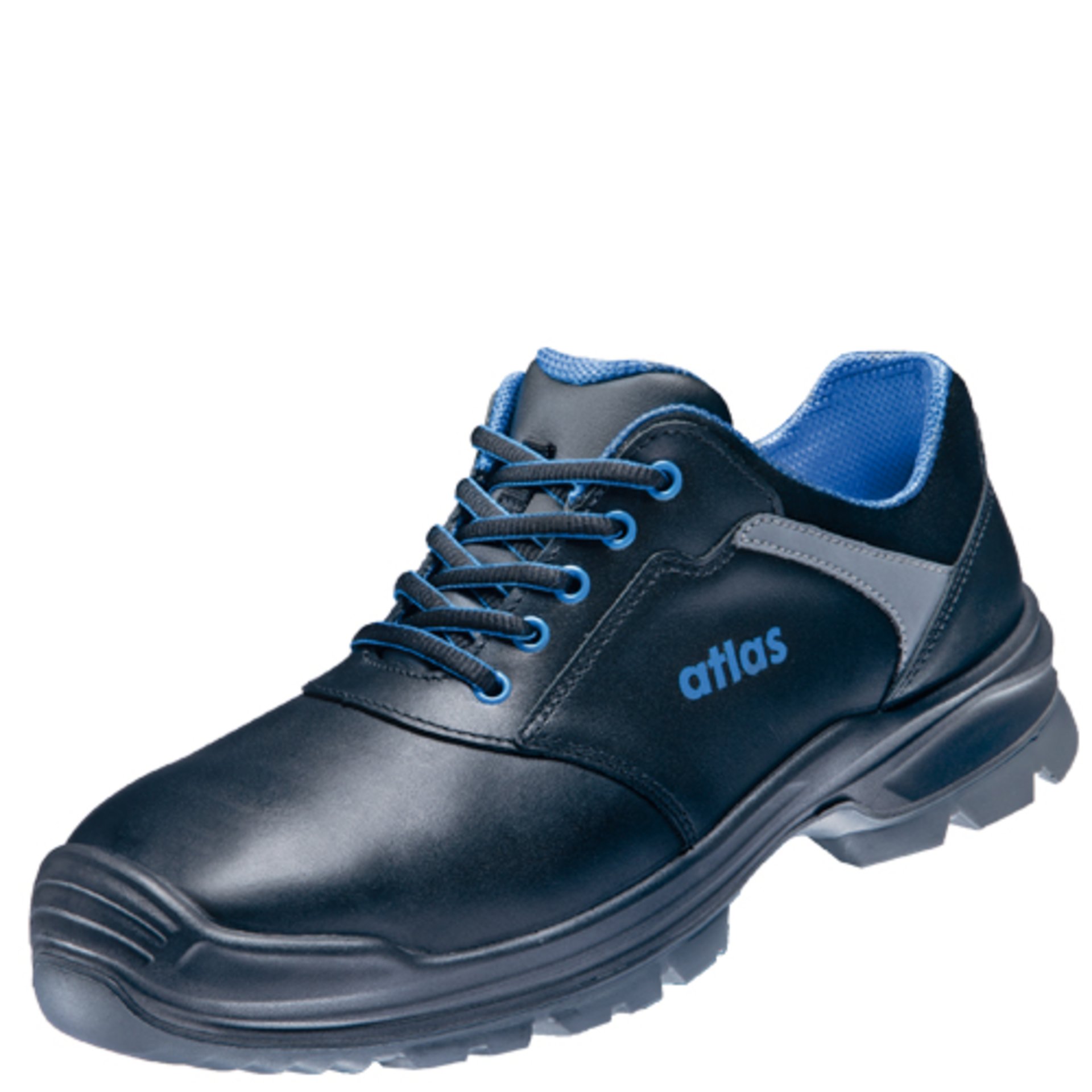 Schuh, Schnürschuh, Lederschuh, Dunkelblau, Gummisohle