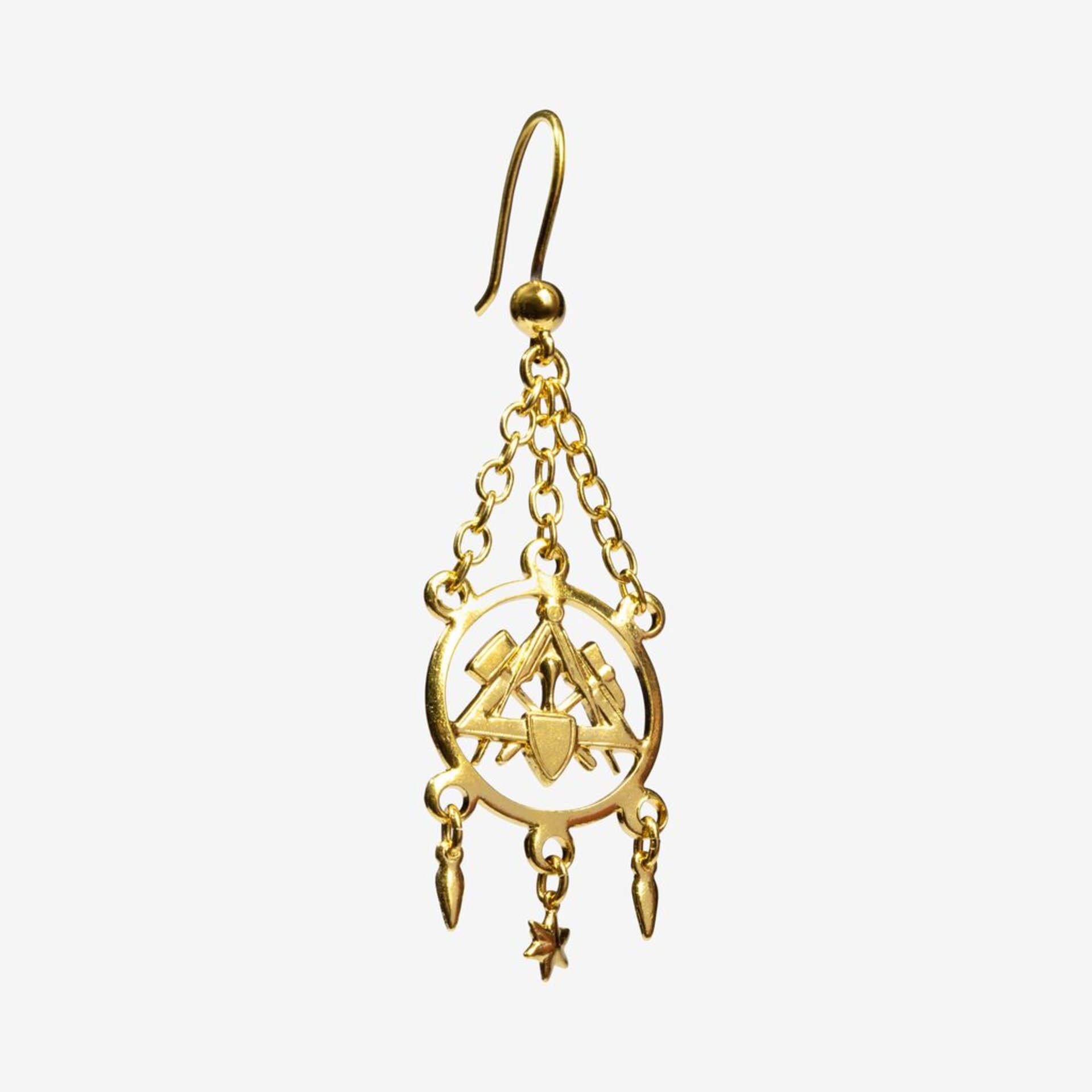 Ohrring, Hänger, Kette, Gold, Anhänger