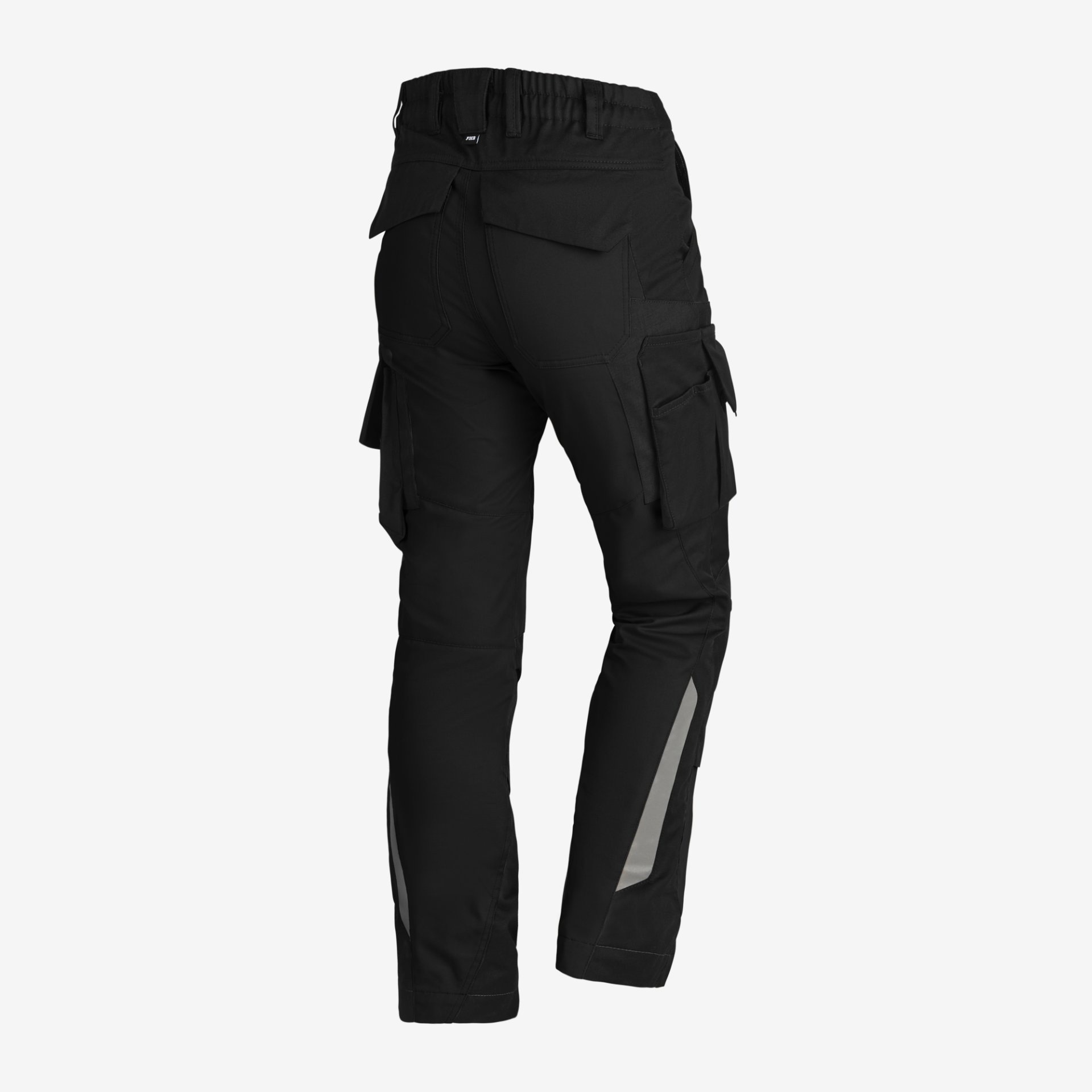 Cargo pants, Schwarz, Viele Taschen, Slim Fit, Reflektierendes Panel