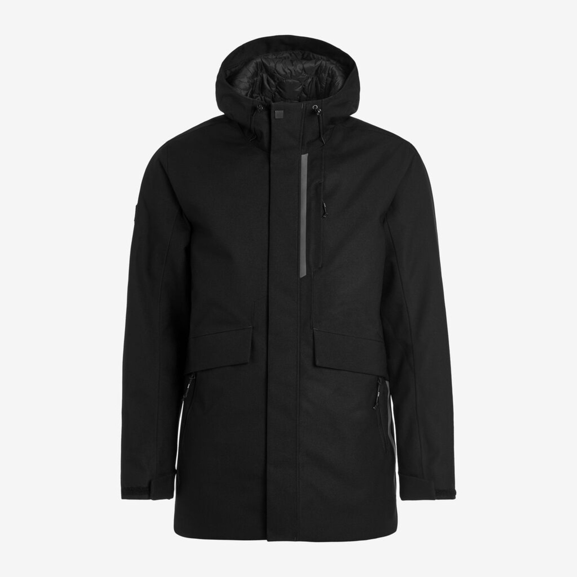 Mantel, Daunenmantel, Schwarz, Kapuzenjacke, Wasserdicht