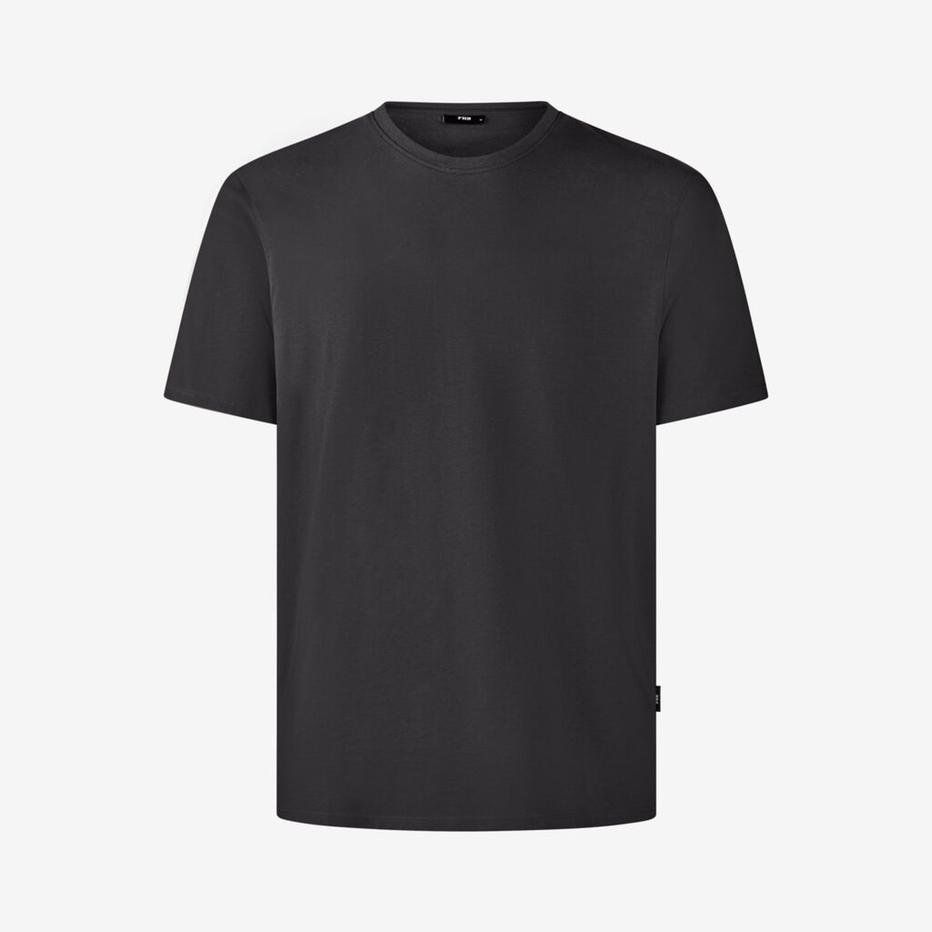 T-Shirt, Kurzes Ärmeln, Einfarbig, Dunkelgrau, Rundhalsausschnitt