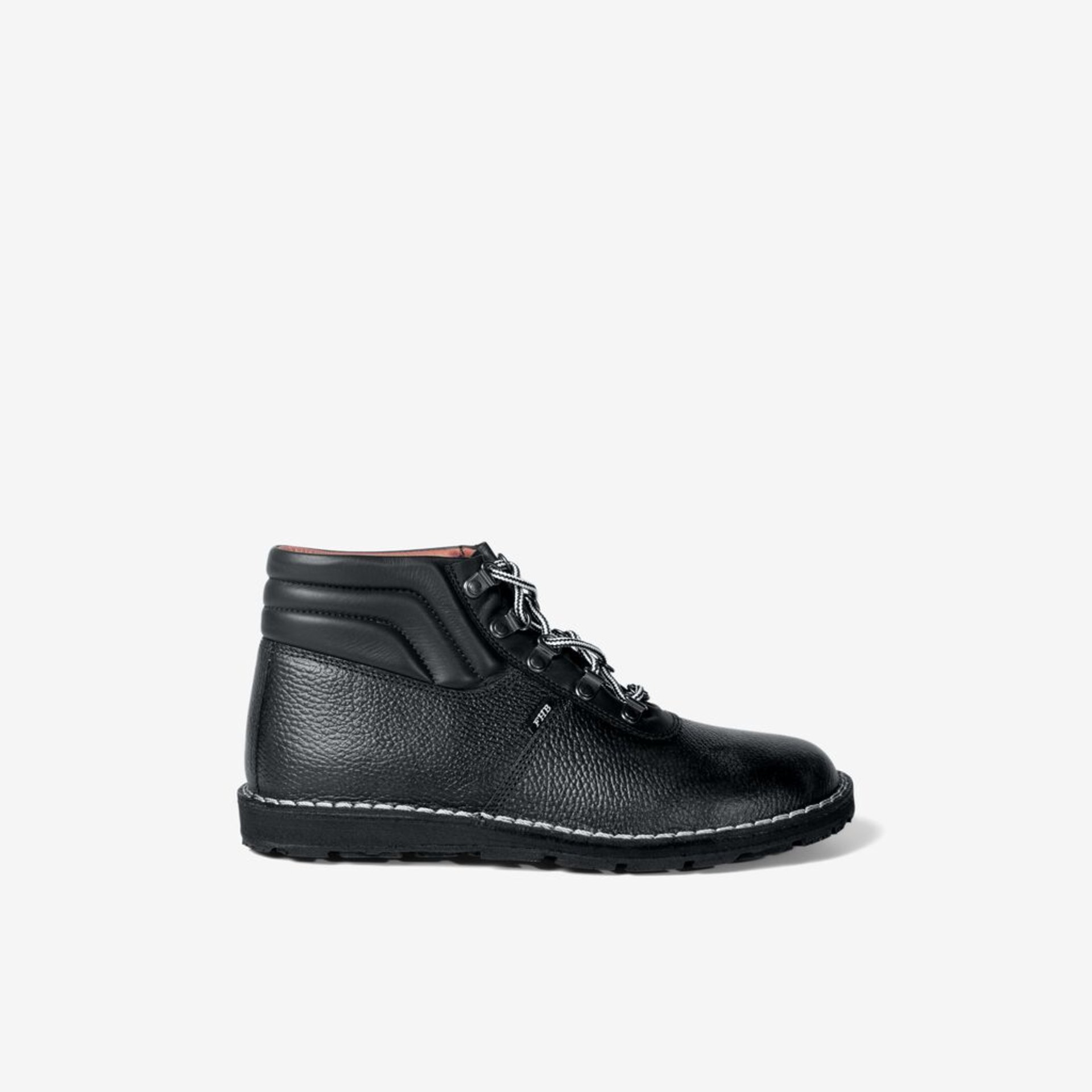 Stiefel, Hoch, Schwarz, Leder, Sohlenstitching