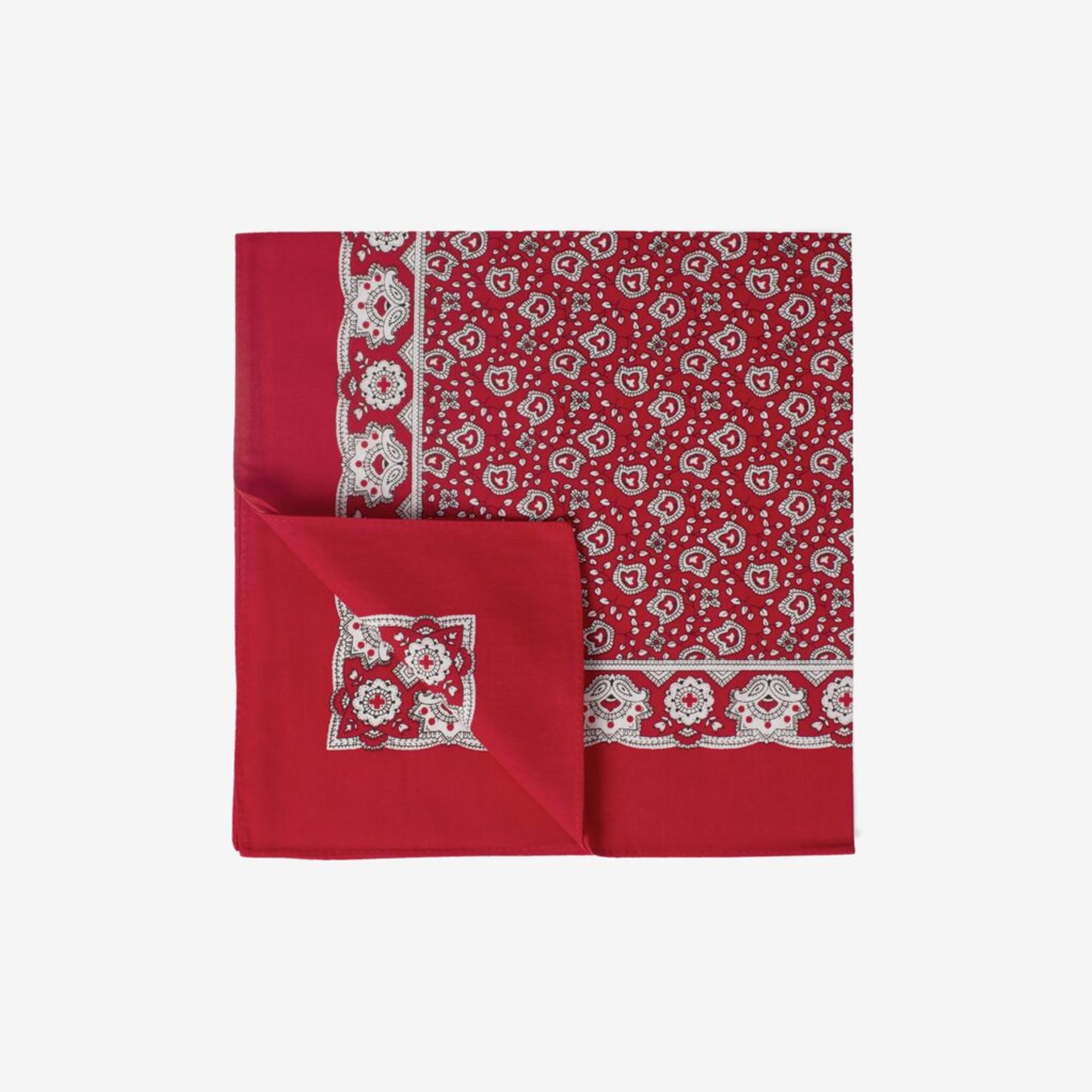 Bandana, Schal, Paisley-Muster, Rot, Stofftuch