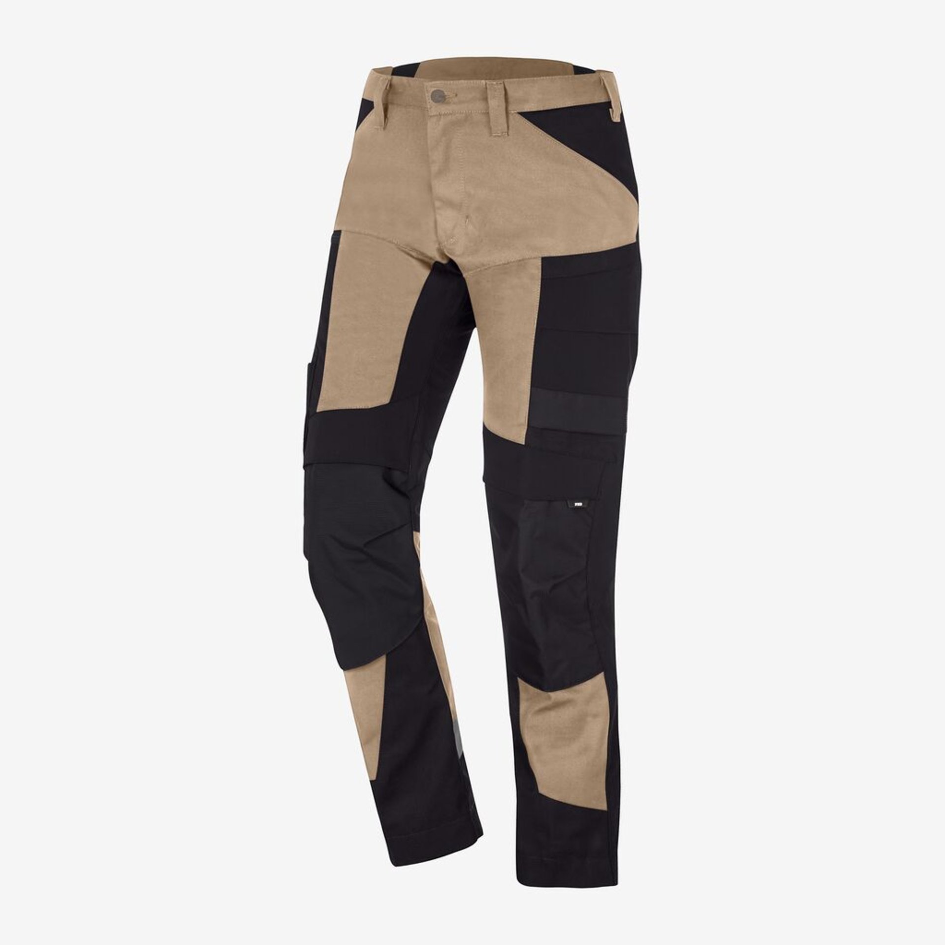 Hose, Patchwork, Beige, Schwarz, Klettverschluss?