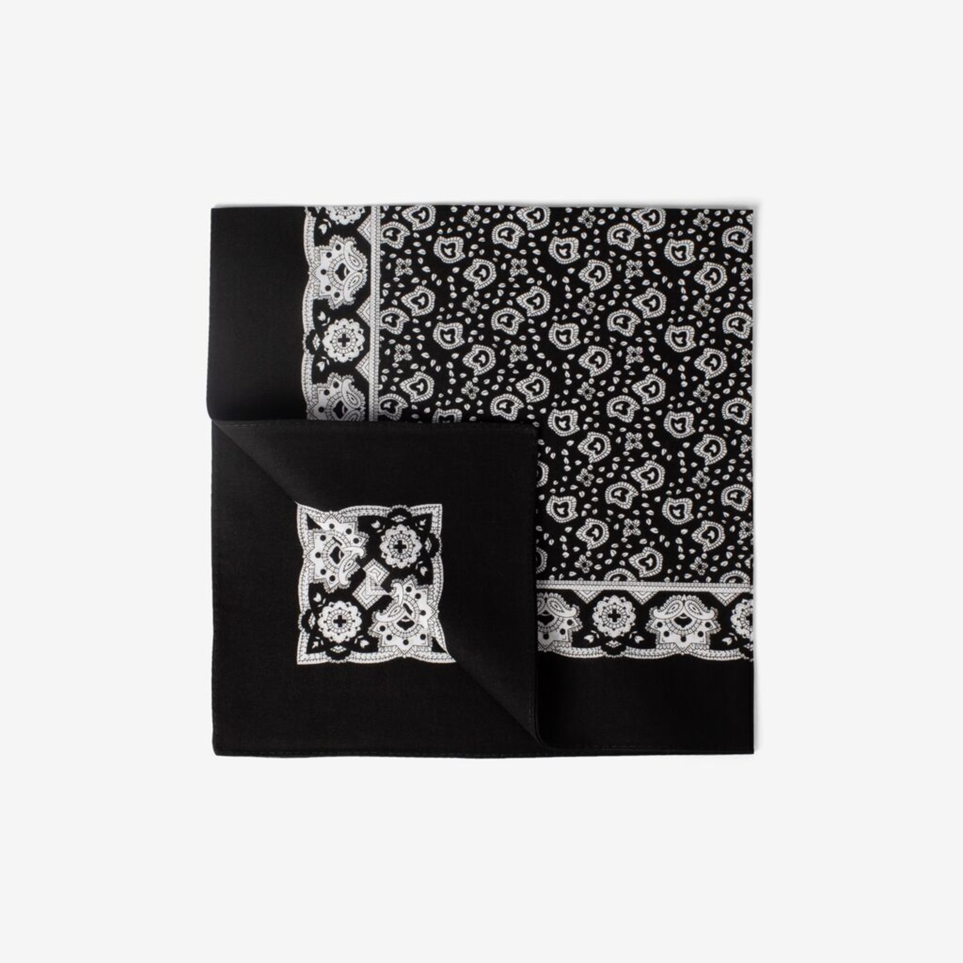 Bandana, Schwarz, Bandana-Muster, Kopf?, Tuch
