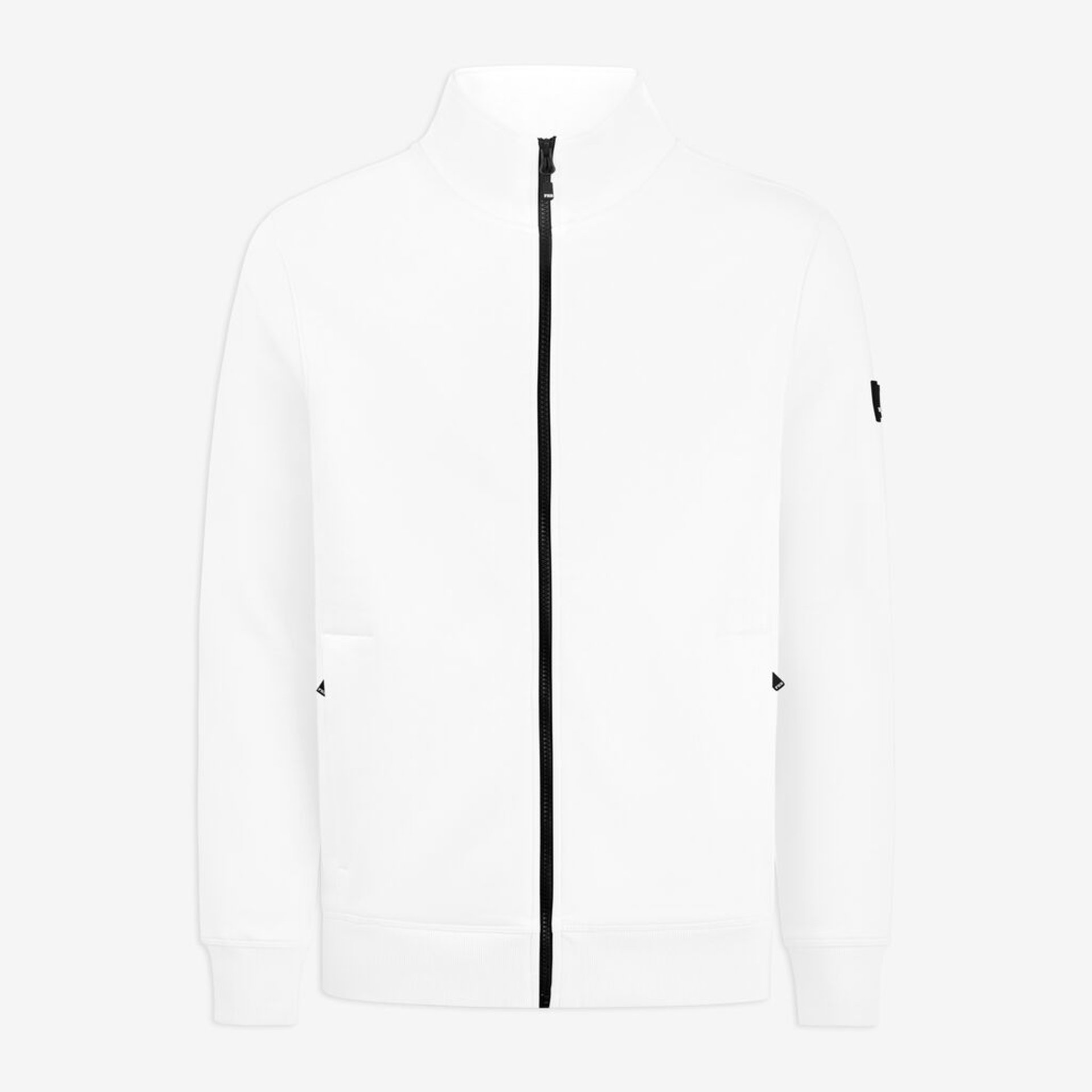 jacke, weiße jacke, reißverschluss, langarm, kleidung