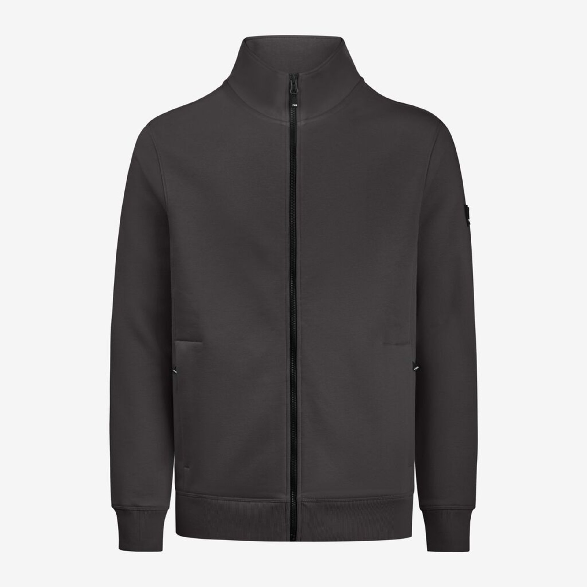 jacke, reissverschluss, unifarben, herren, mittelgrau