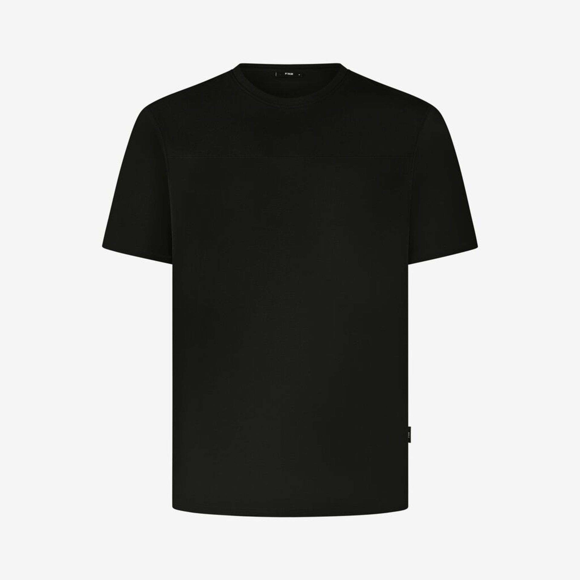 T-Shirt, Schwarz, Kurzarm, Unifarben, Rundhalsausschnitt