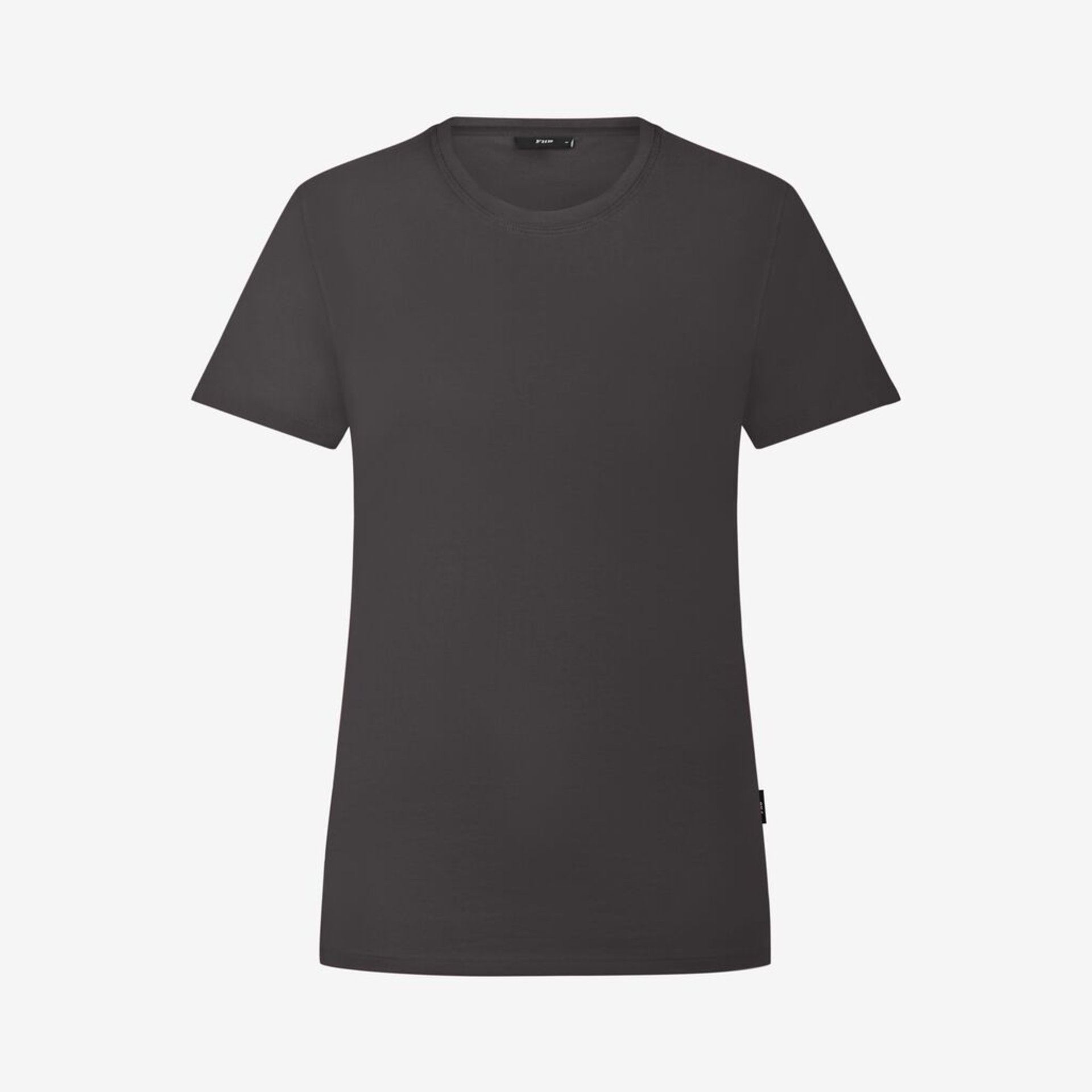 t-shirt, kurzarm, dunkelgrau, rundhals, unserifiziert