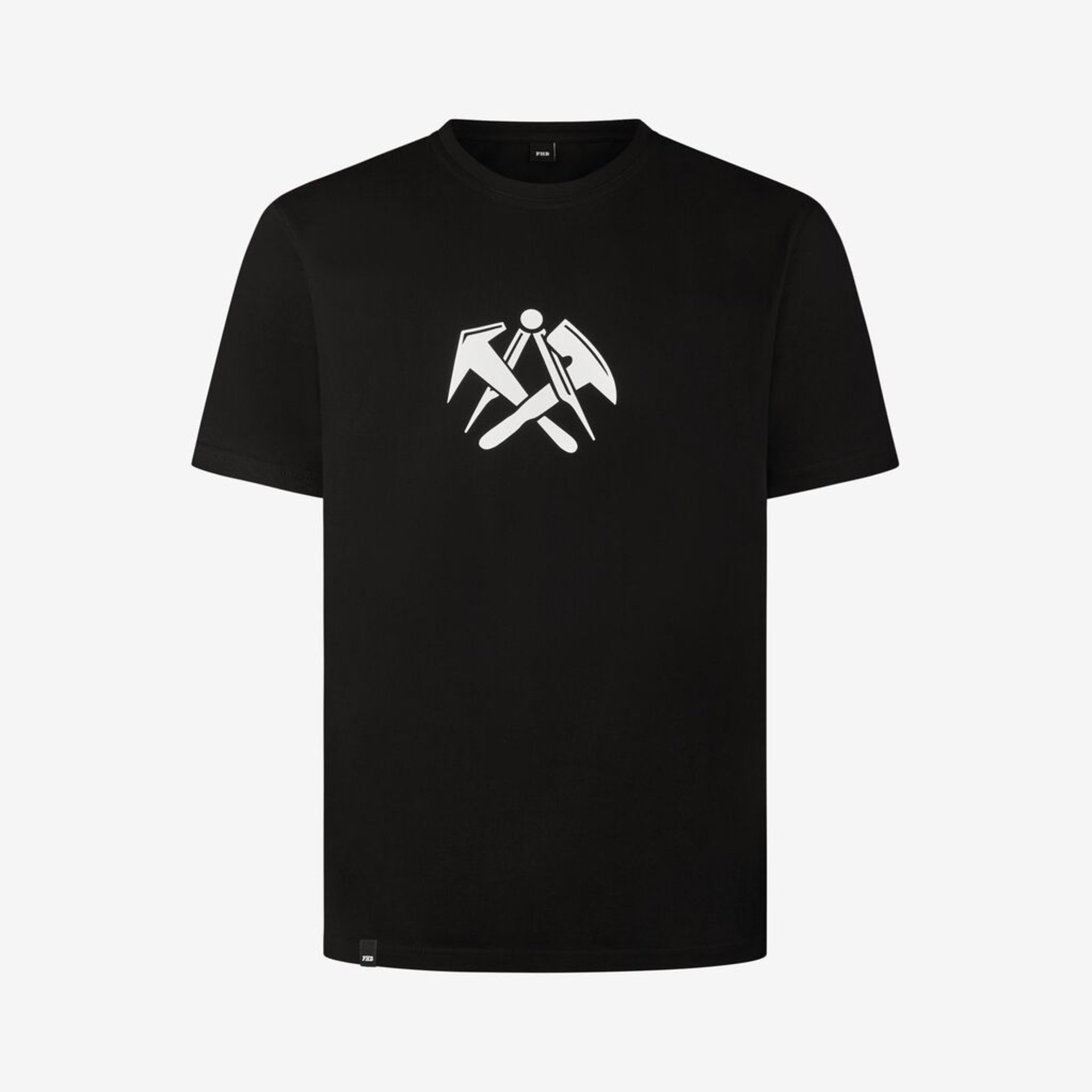 T-Shirt, Schwarz, Kurzarm, Grafikshirt, Casualwear