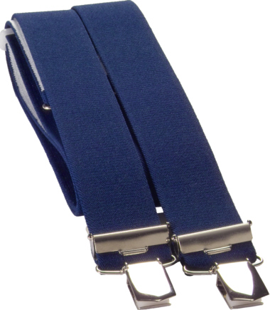Abverkauf 4-Clip Hosenträger KILIAN blau, JOB