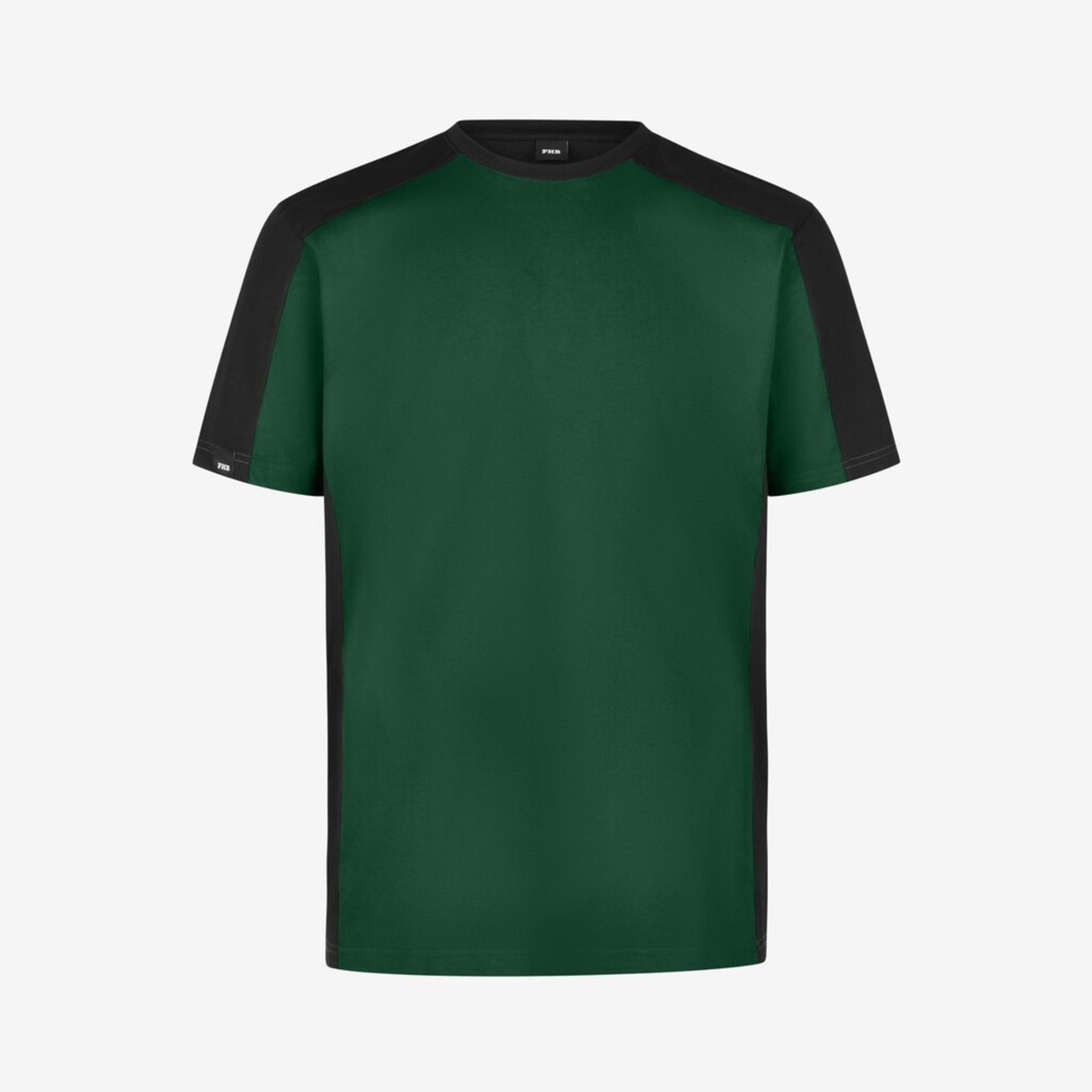 Tee, Kurzarm, Grün, Schwarz, Einfarbig
