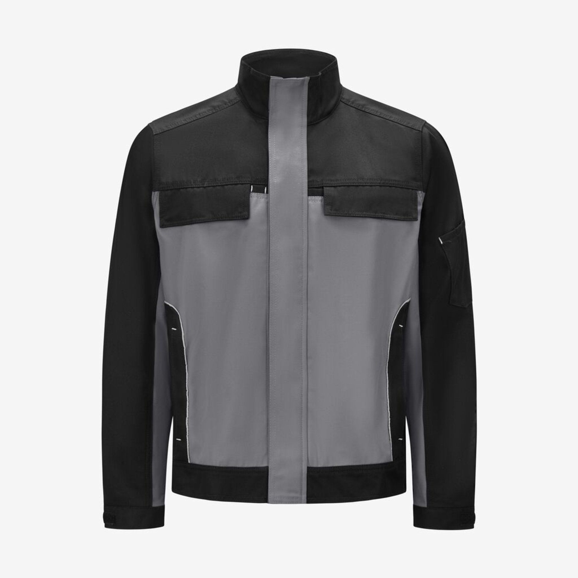 jacke, reissverschluss, two-tone, militärstil, fronttaschen