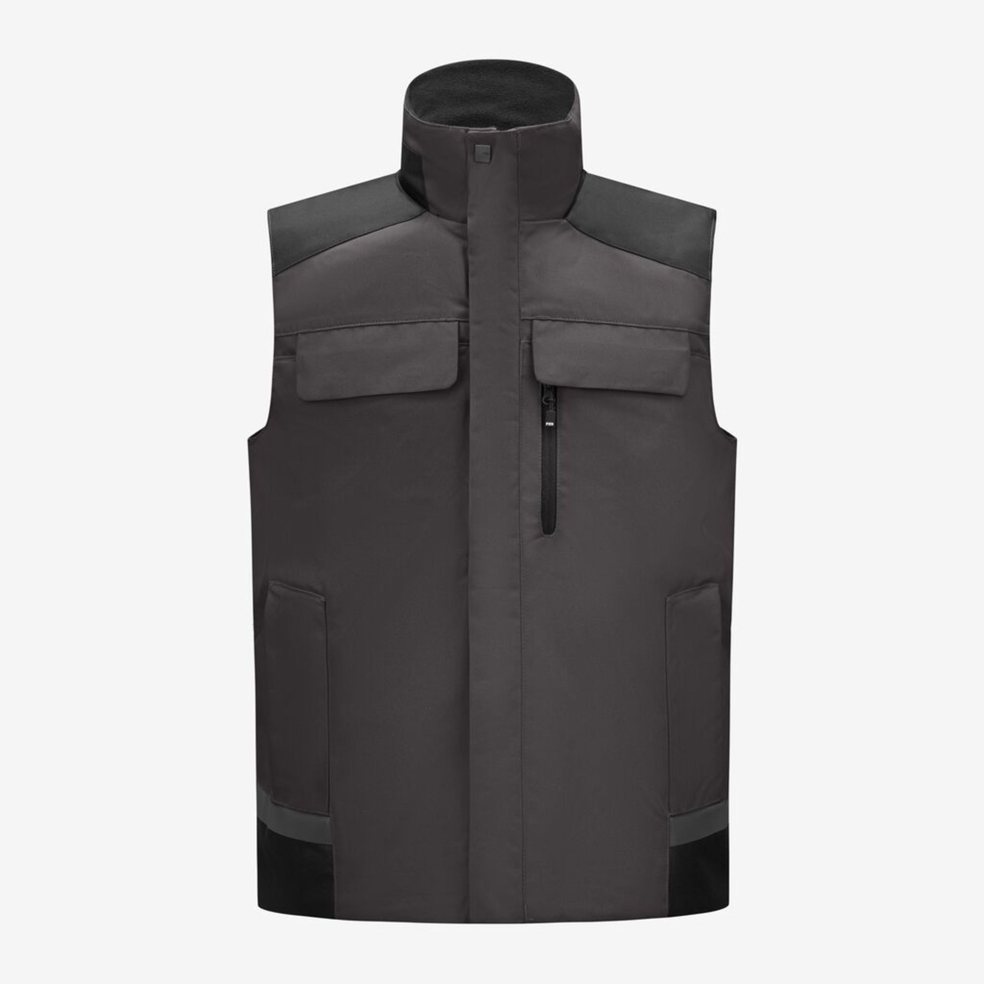 Weste, Gilet, Reißverschluss, Knieppsack, Farbton: Dunkelgrau