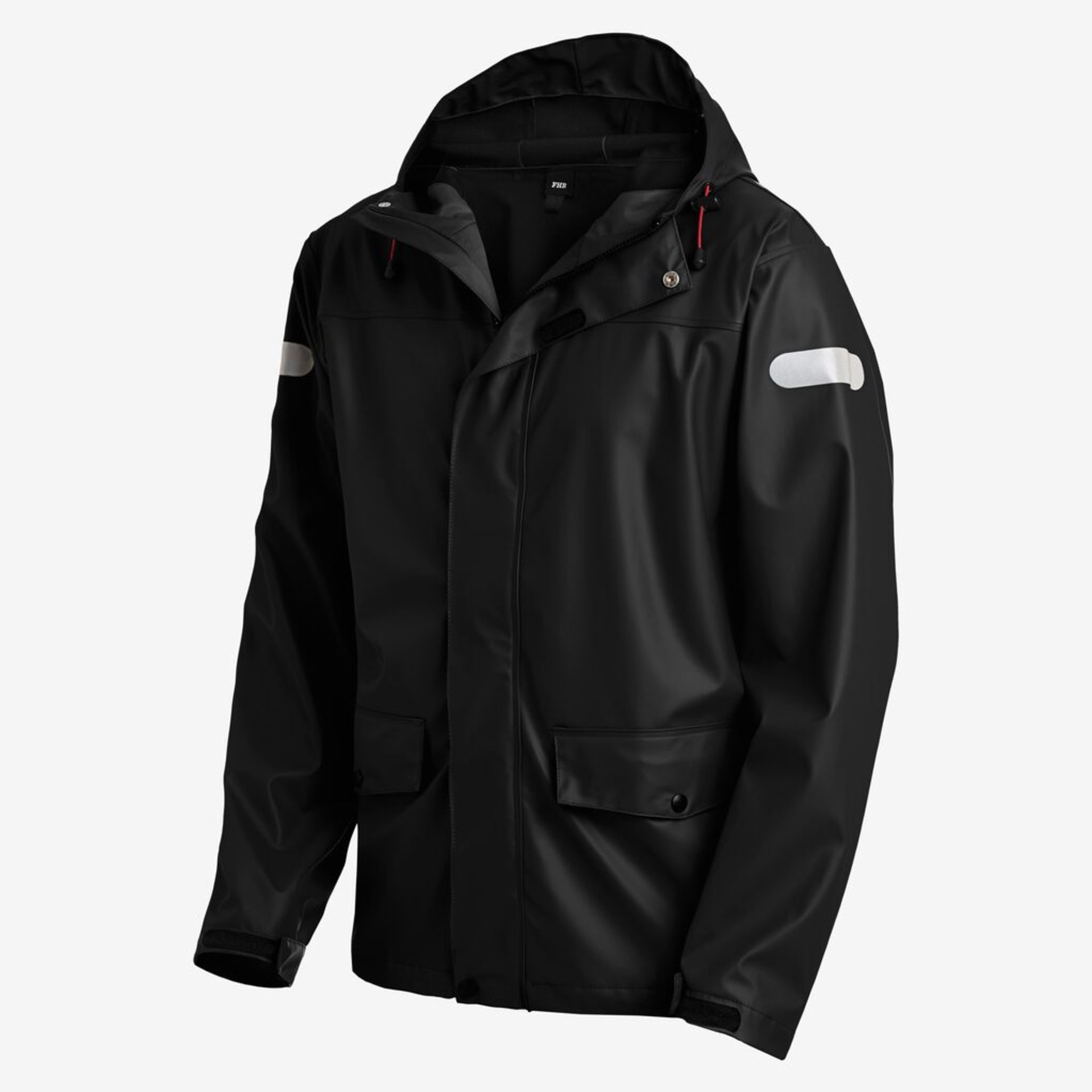Regenjacke, Herrenjacke, Schwarz, Winddicht, Taschen