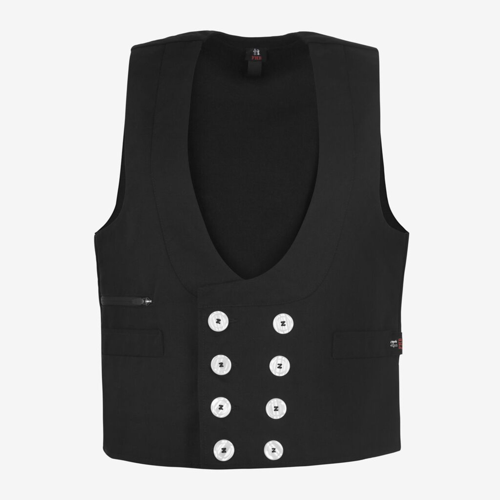 Weste, Herren Weste, Gilet, Schwarz, Knöpfe