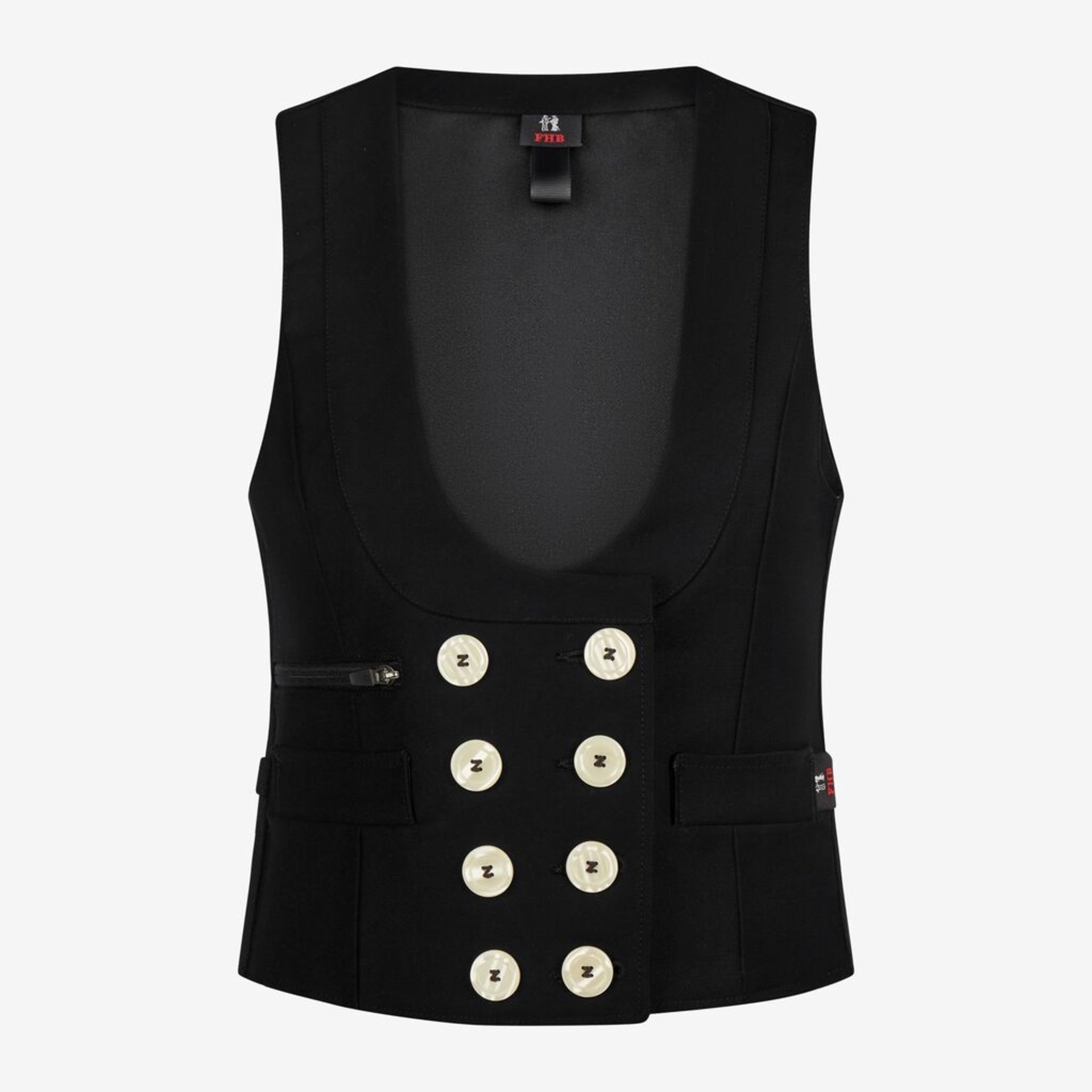 Weste, Schwarz, Knöpfe, Gilet, Schnittdetails