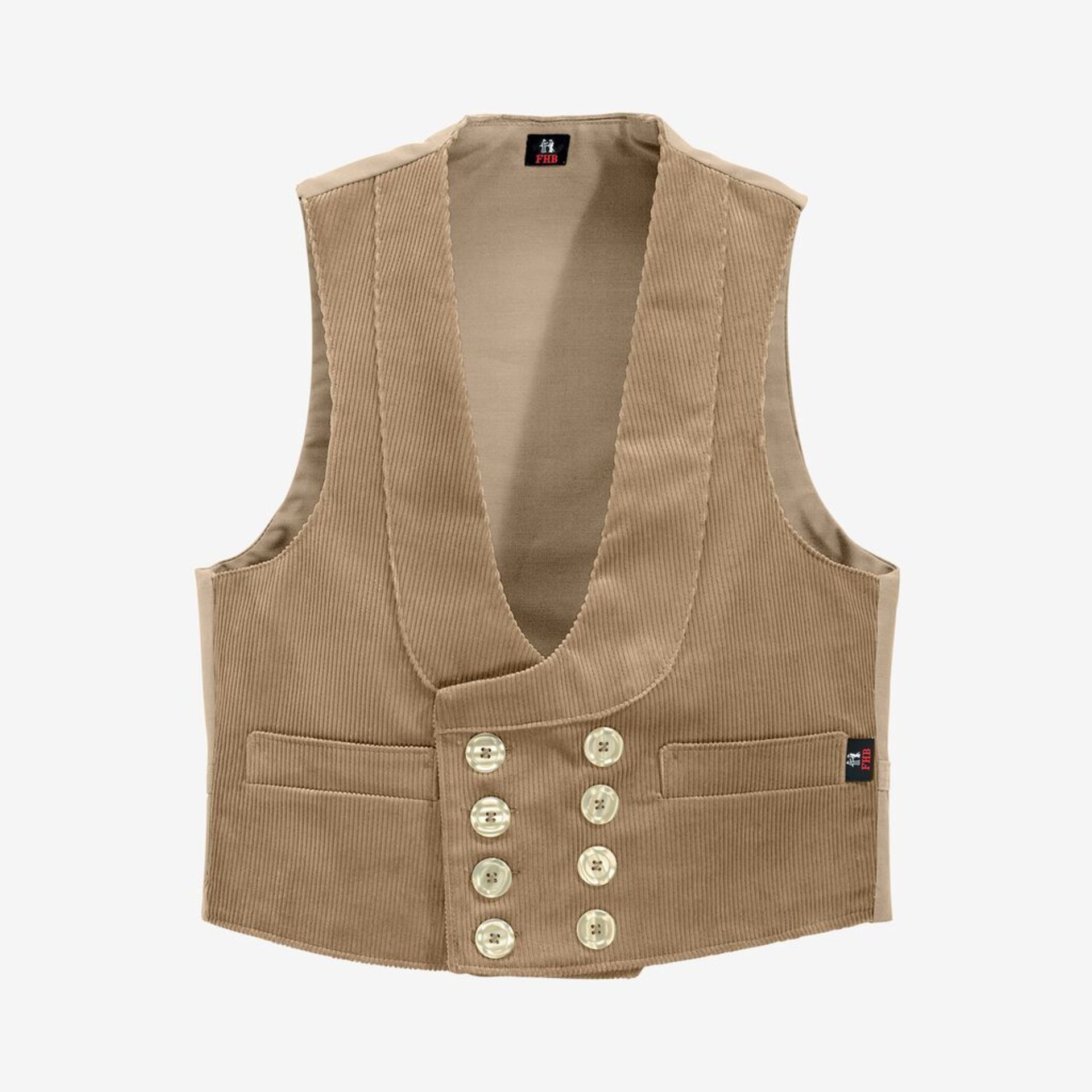 waistcoat, vest, Corduroy, beige, buttons